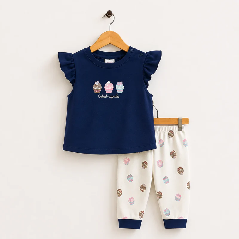 Wonder-Child Baby Girl 2 Piece Cutest Cup cake