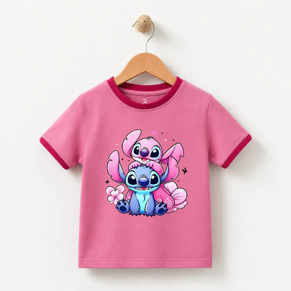 Baby Girl Purple Stitch and Angel T-Shirt - 2