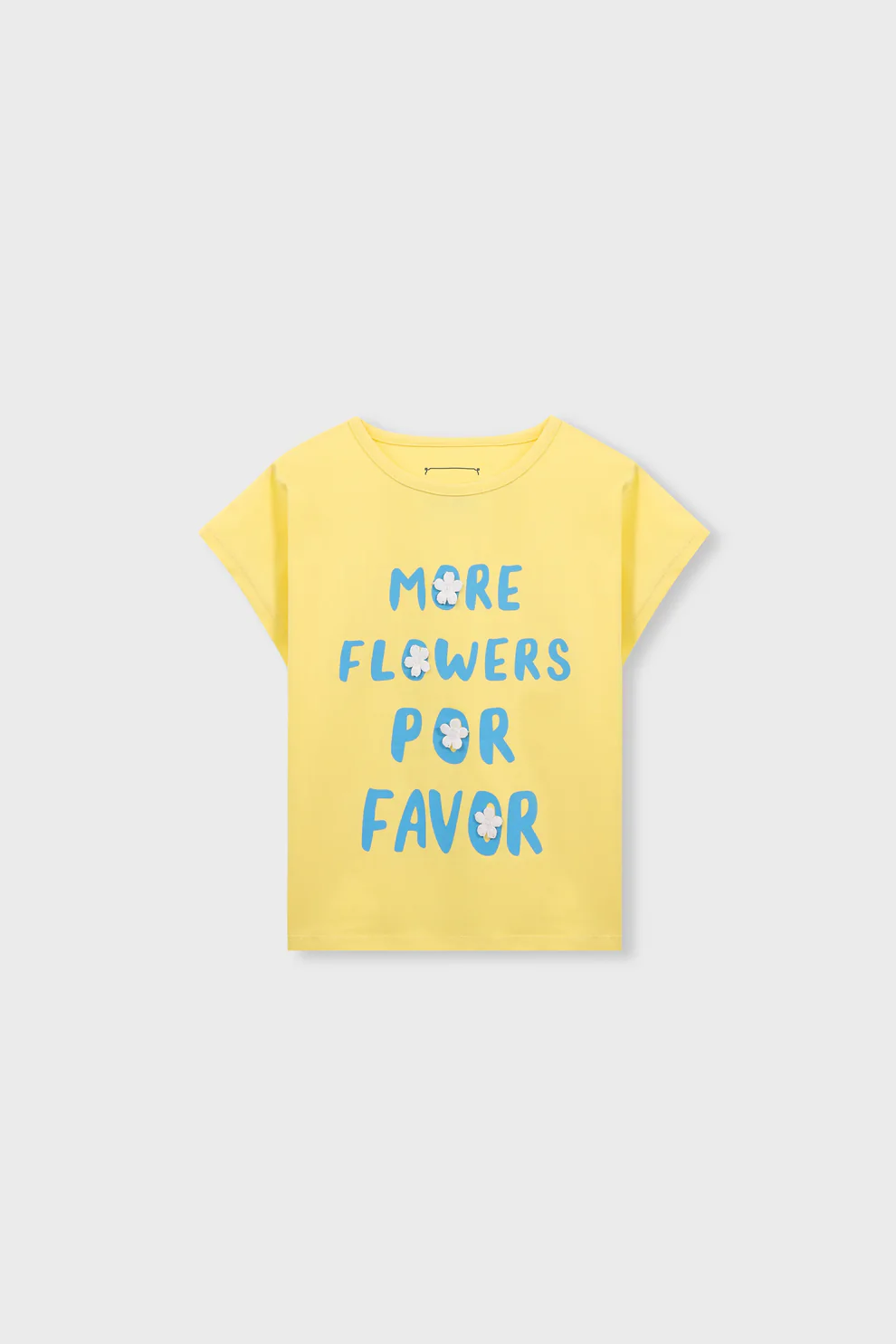 Girls Flower Blooming Cropped T-Shirt